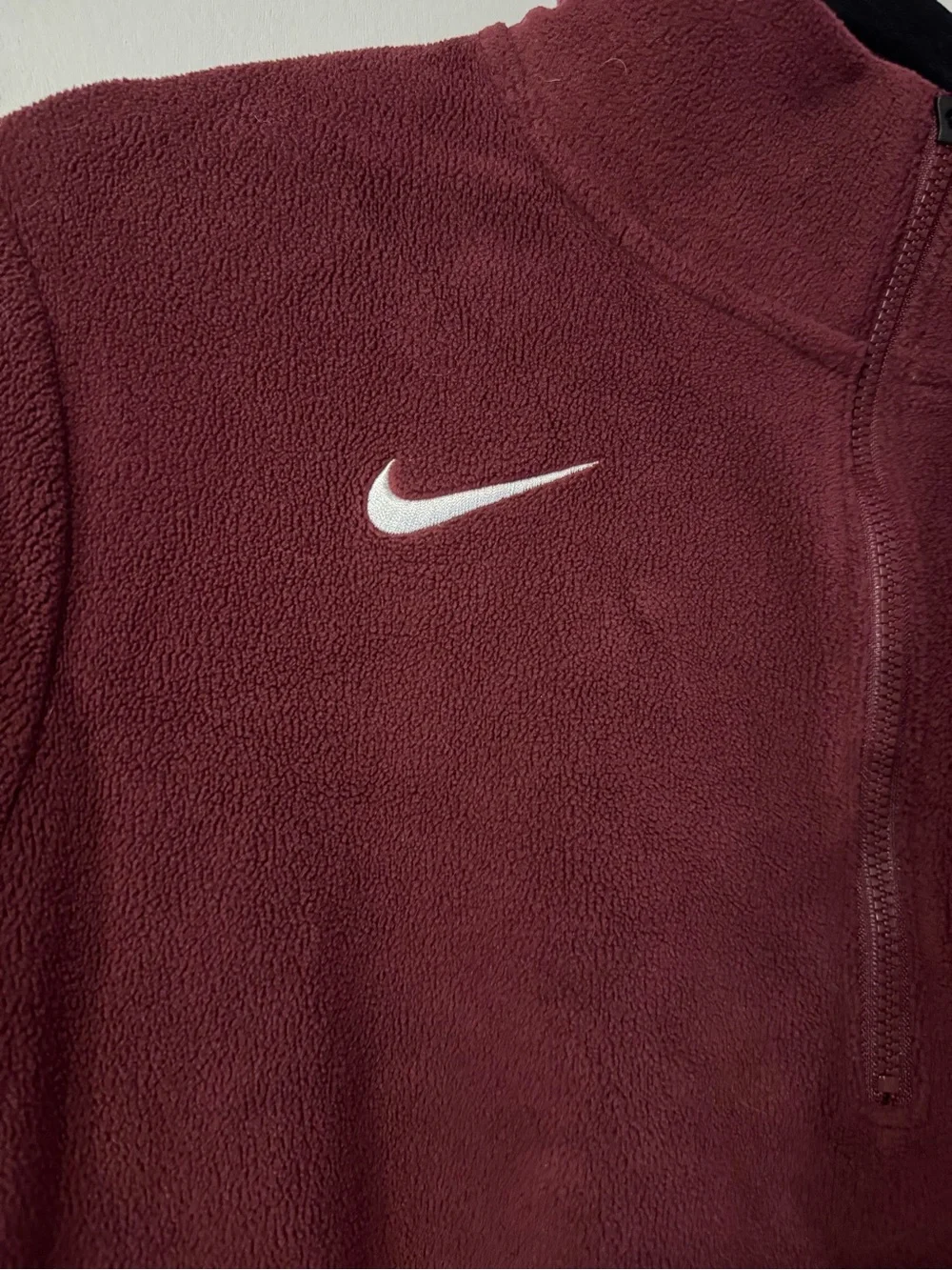 Nike Burgundy Half-Zip Fleece Pullover